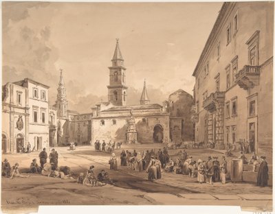 The Main Square in Andria by Achille Vianelli